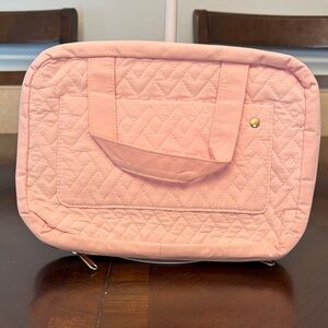 Pink Quilted Travel Toiletry Bag